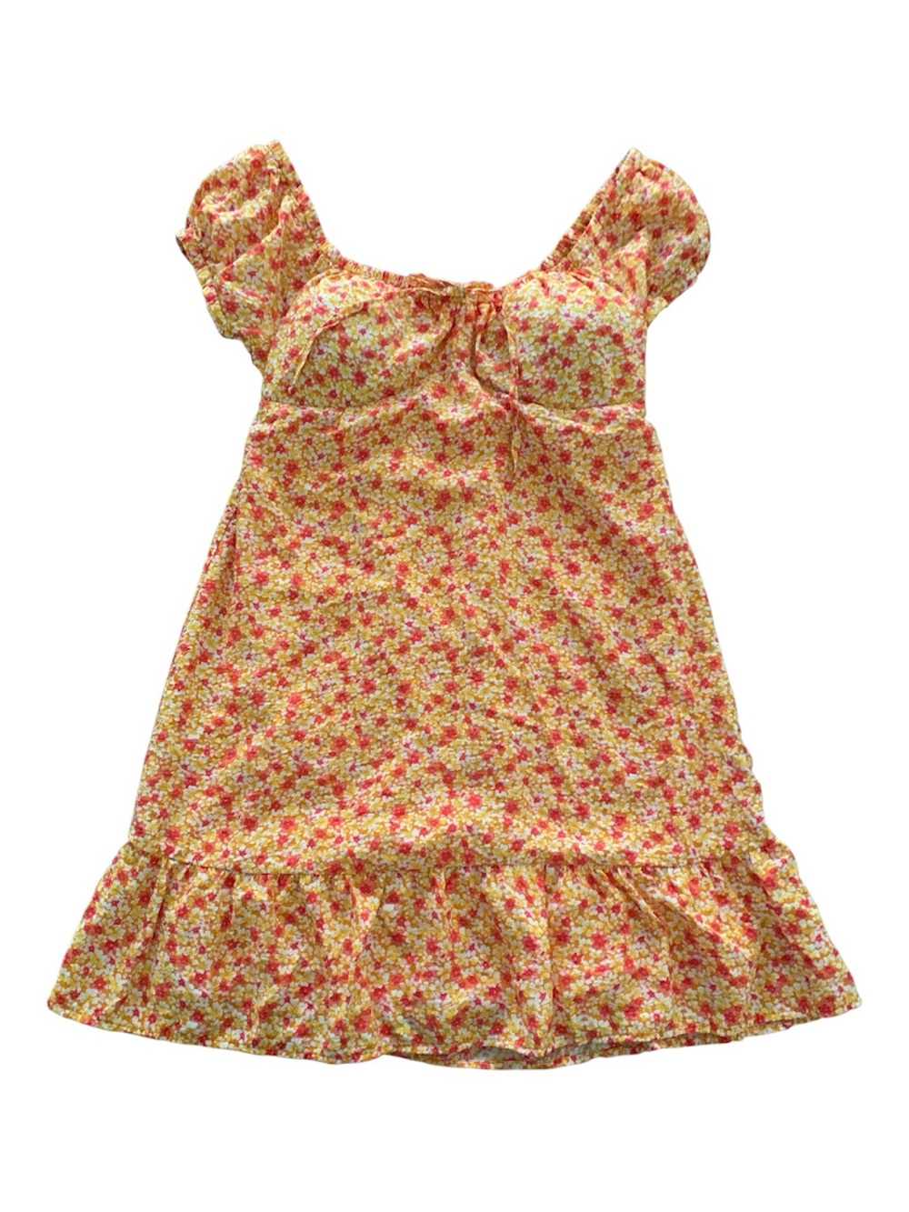 No Boundaries Orange & Yellow Floral Mini Dress